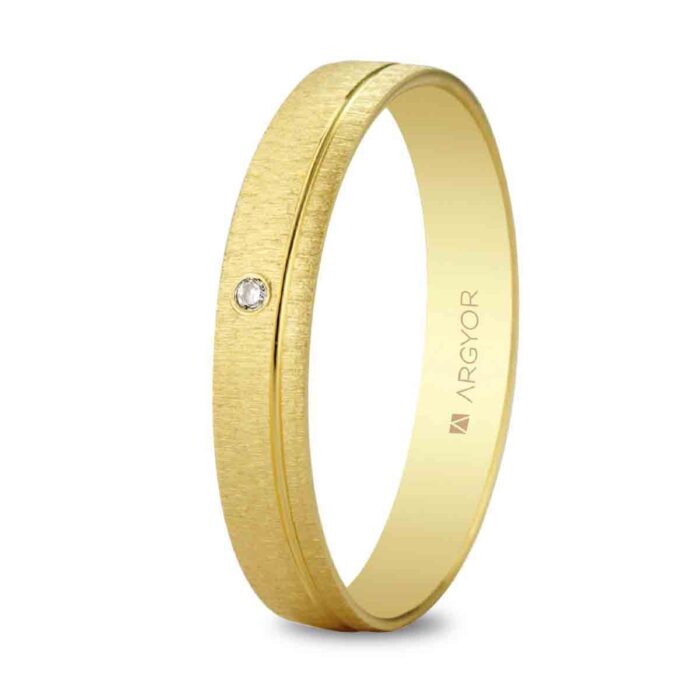 Alianza 3.5mm con diamante 0.01ct
