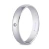 Alianza de Boda Oro Blanco 18K Clásica con Diamante (4 mm)