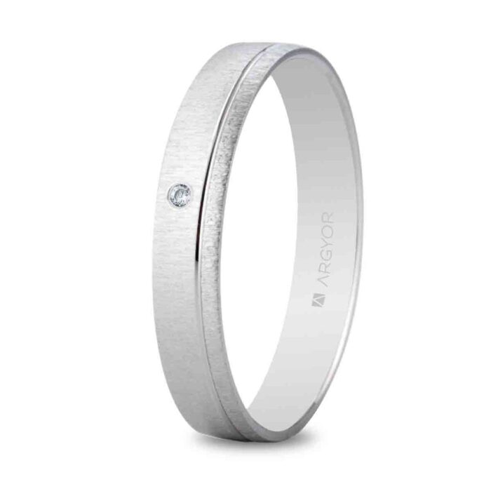 Alianza 3.5mm con diamante 0.01ct