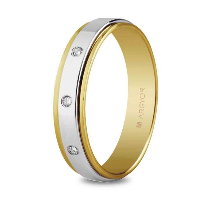 Alianza 5mm con diamante 0.06ct