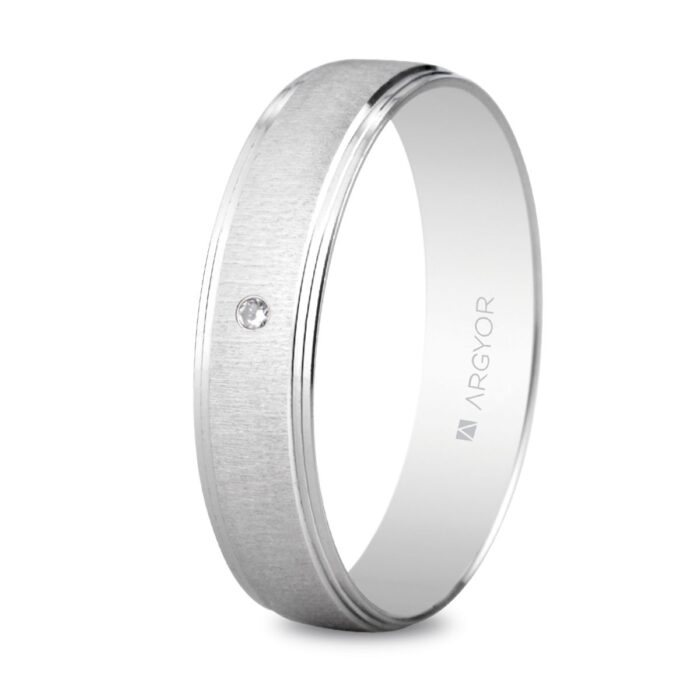 Alianza 4.5mm con diamante 0.01ct