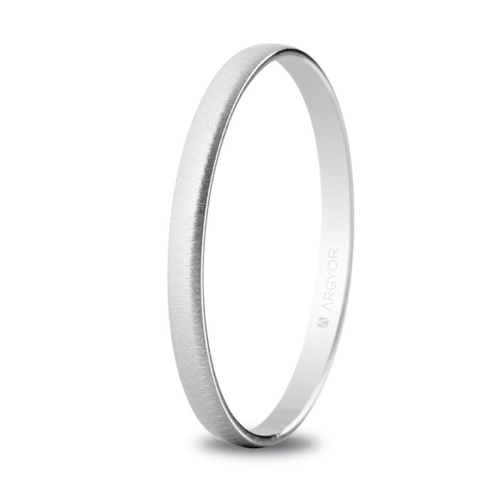 Alianza oro blanco texturizada (5B201T)