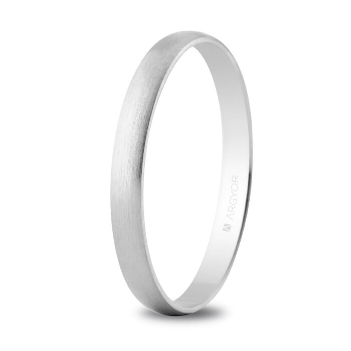Alianza oro blanco satinada 2,5mm 5B253S