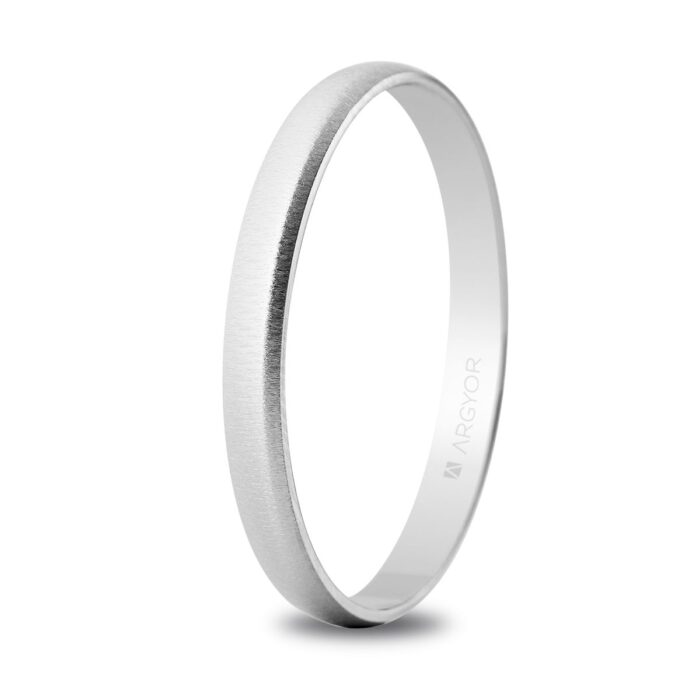 Alianza oro blanco texturizada (5B253T)