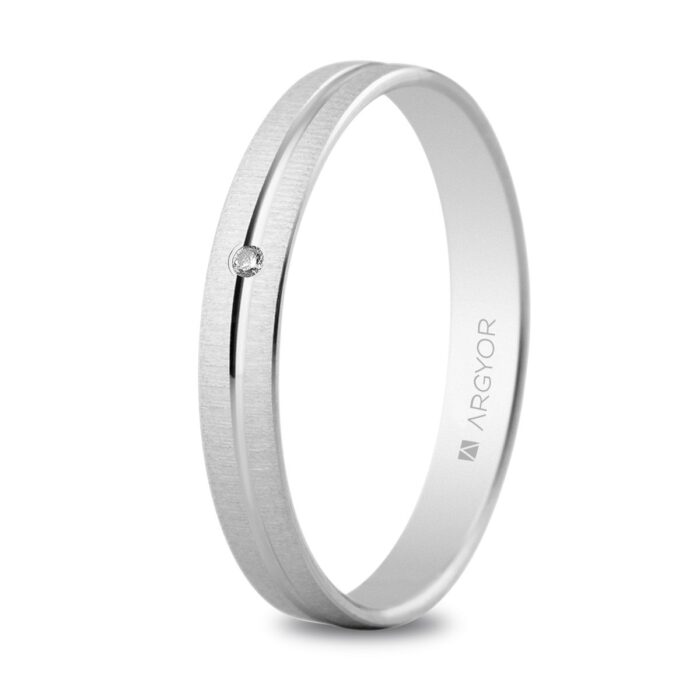 Alianza oro blanco diamante 5B30474D