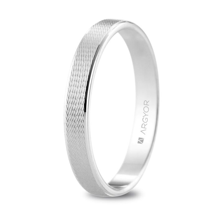 Alianza oro blanco 3mm