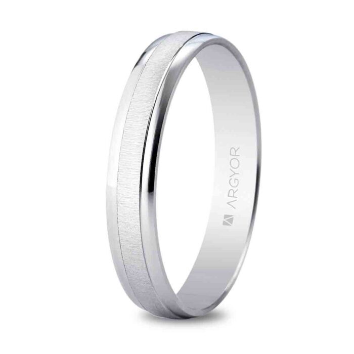 Alianza boda 3,5mm oro blanco 5B35495