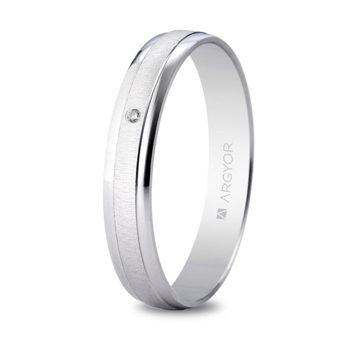 Alianza oro blanco diamante 5B35495D