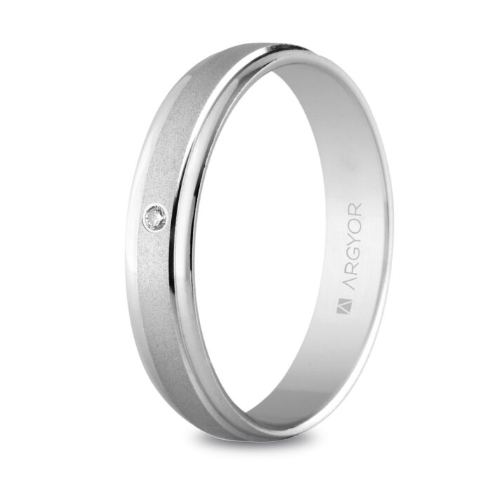 Alianza 4mm con diamante 0.02ct