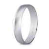 Alianza de Boda Oro Blanco 18K – Diseño Estriado Diagonal (4 mm)