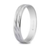 Alianza de Boda Oro Blanco 18K – Diseño Diagonales Satinadas (4 mm)