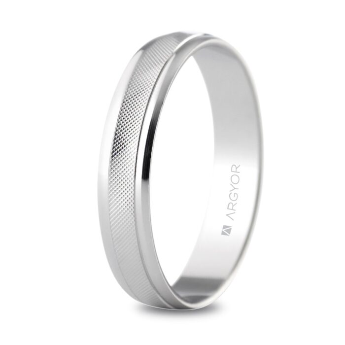 Alianza de boda 4 mm oro blanco 5B40501