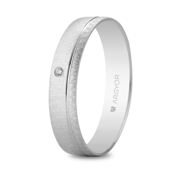 Alianza oro blanco y diamante 5B45473D