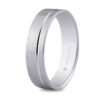 Alianza de Boda Argyor Oro Blanco 18K – Interior Confort y Diseño Mixto (5 mm)