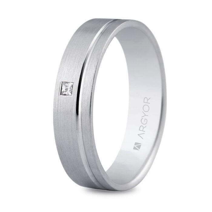 Alianza o. blanco 5mm diamante 5B50316P