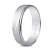 Alianza de Boda Oro Blanco 18K – Diseño Estriado Mixto (5 mm)