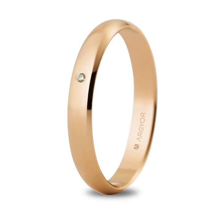 Alianza de boda oro rosa 5C305D