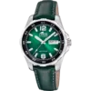 Reloj Lotus Automático para Hombre - Esfera y Correa de Piel Verde con Cristal de Zafiro