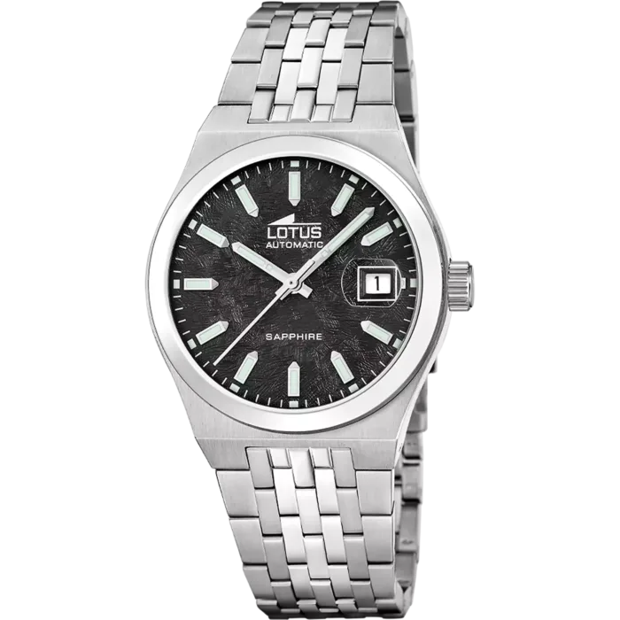 Reloj Lotus Automático 19000/8 para Hombre - Esfera Negra y Cristal Zafiro