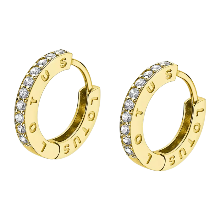 Pendientes de aro Lotus Silver dorados It Girl