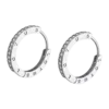 Pendientes de aro Lotus Silver con circonitas