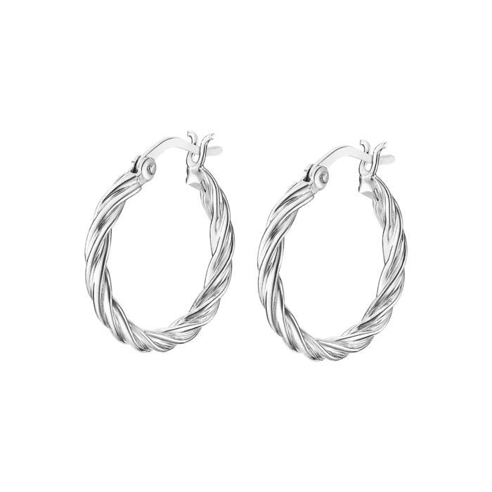 Pendientes de Aro Lotus Silver LP3278-4/1 en Plata de Ley Trenzada