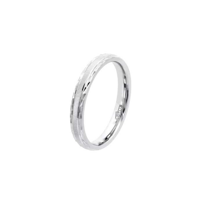 Anillo Lotus Silver unisex de plata con textura
