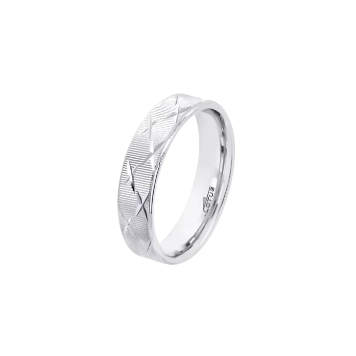 Anillo de plata unisex ancho Lotus Silver