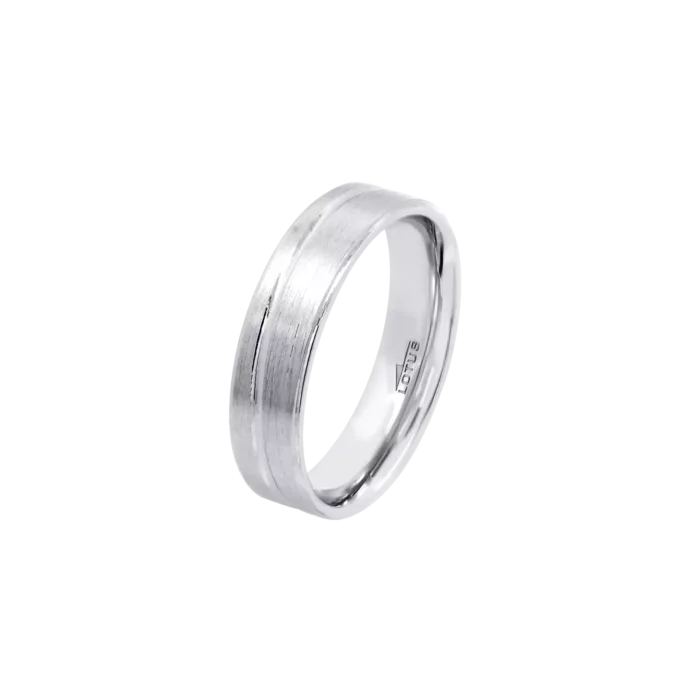 Anillo de plata unisex ancho Lotus Silver satinado