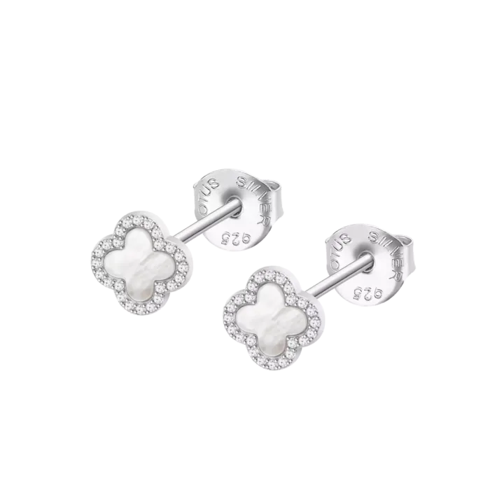 Pendientes Lotus Silver LP3927-4/1 Trendy – Flor de Plata con Nácar y Circonitas