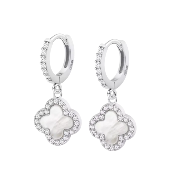 Pendientes de Aro Lotus Silver LP3927-4/2 Trendy – Plata 925 con Trébol de Nácar