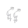 Pendientes Lotus Silver LP3936-4/1 para Mujer - Aros de Plata 925 con Cruces y Circonitas