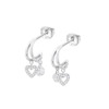Pendientes Lotus Silver LP3937-4/1 para Mujer - Aros de Plata 925 con Corazón y Circonitas