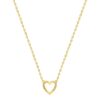 Collar corazón calado chapado en oro