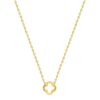 Colgante flor chapado en oro con cadena