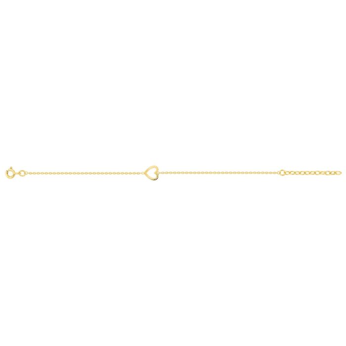 Pulsera corazón chapada en oro