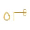 Pendientes gota chapados en oro
