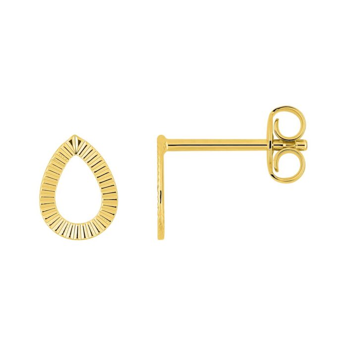 Pendientes gota chapados en oro