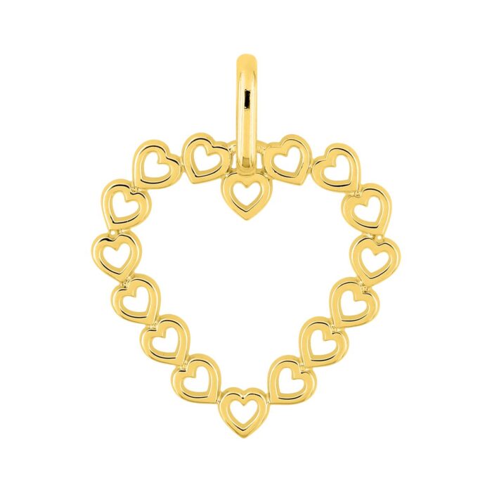 Colgante corazón chapado en oro