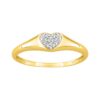 Anillo compromiso oro 9k corazón