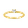 Anillo compromiso oro 18k diamante entorchado