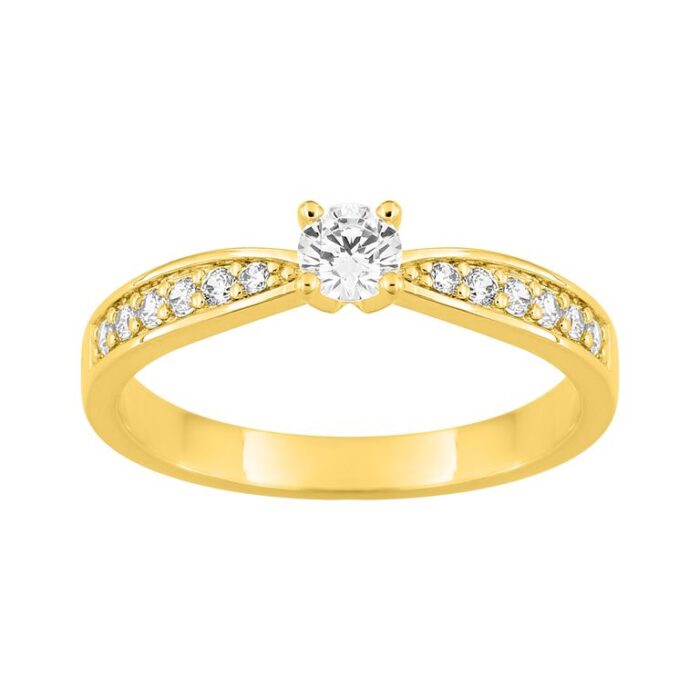 Anillo. 0,41 ct oro GH-P1 750j