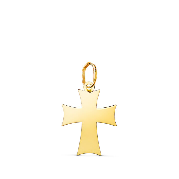 18K COLGANTE ORO AMARILLO CRUZ DE LA ORDEN TEUTONICA EN BRILLO. MEDIDA: 17,5 X 12,5 MM