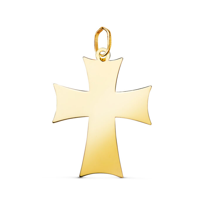 18K COLGANTE ORO AMARILLO CRUZ DE LA ORDEN TEUTONICA EN BRILLO. MEDIDA: 26,5 X 20 MM