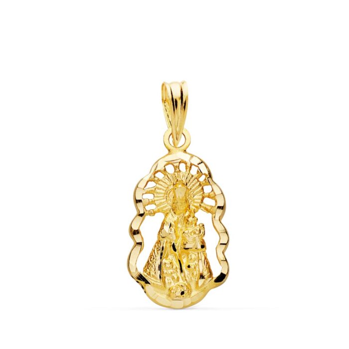 18K MEDALLA ORO AMARILLO SILUETA VIRGEN DE LOS DESAMPARADOS