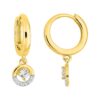 Pendientes oro 9k con circonitas
