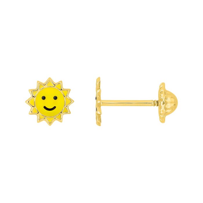 Par pendientes esmalte 18k o.a.
