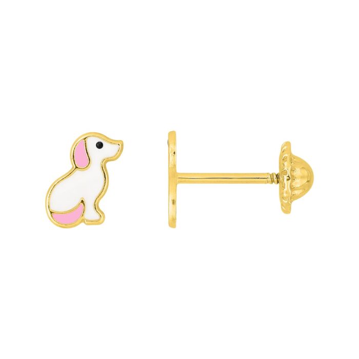 Par pendientes esmalte 18k o.a.