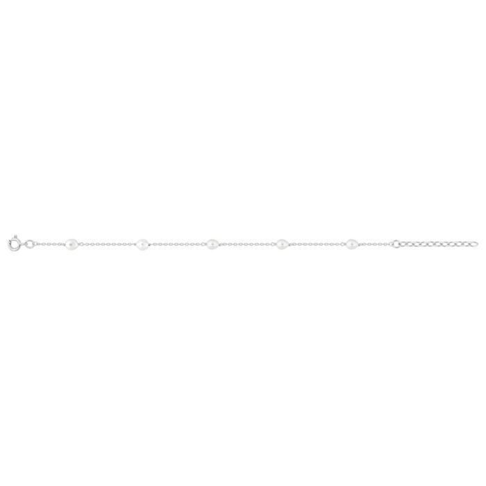 Pulsera plata y perla cultivada