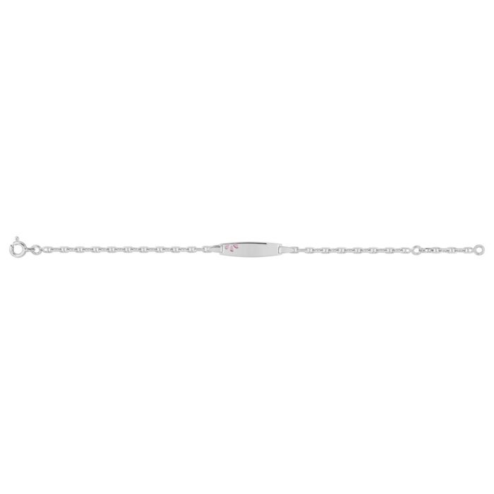Pulsera bb lacado rosa AG rod